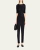 Issey Miyake Jiggly Pleated Plisse Elbow-Sleeve Top - 2