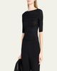 Issey Miyake Jiggly Pleated Plisse Elbow-Sleeve Top - 4