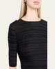 Issey Miyake Jiggly Pleated Plisse Elbow-Sleeve Top - 5