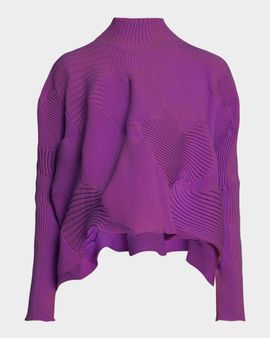 Issey Miyake Kone Kone Rib-Knit Sweater