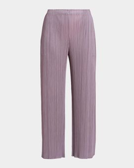 Issey Miyake Monthly Colors: August Pleats Wide-Leg Ankle Pants