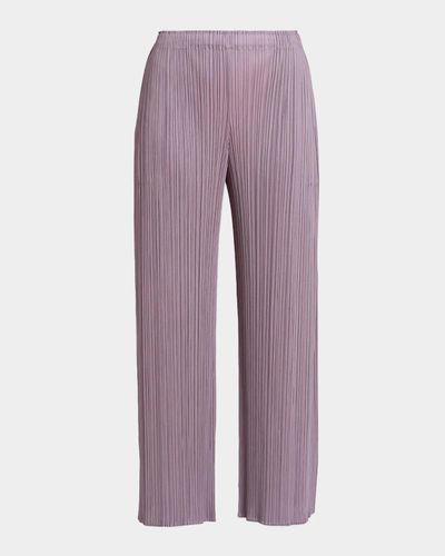 Issey Miyake Monthly Colors: August Pleats Wide-Leg Ankle Pants