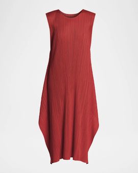 Issey Miyake Monthly Colors: September Sleeveless Pleats Midi Dress