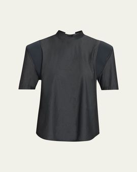 Issey Miyake Mute Exaggerated-Shoulder Top