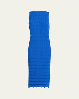Issey Miyake Spring Plisse Sleeveless Midi Dress