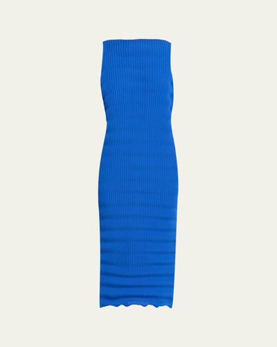 Issey Miyake Spring Plisse Sleeveless Midi Dress
