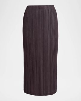 Issey Miyake Thicker Bottoms Plissé Midi Skirt