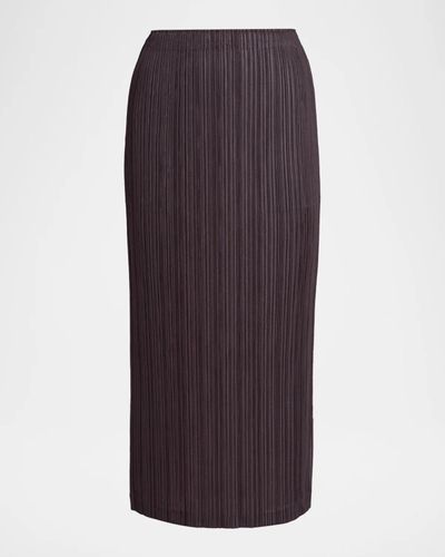 Issey Miyake Thicker Bottoms Plissé Midi Skirt