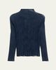 Issey Miyake Twisted Chiffon Long-Sleeve Top - 1