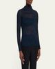 Issey Miyake Twisted Chiffon Long-Sleeve Top - 4