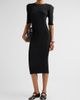 Issey Miyake Women's Box Shoulder Pleats Midi Dress - 2
