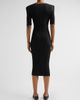 Issey Miyake Women's Box Shoulder Pleats Midi Dress - 3