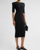 Issey Miyake Women's Box Shoulder Pleats Midi Dress - 4