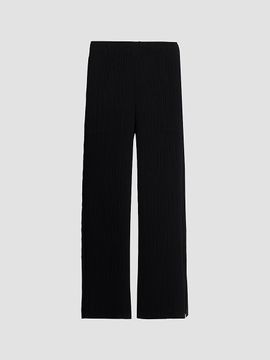 Issey Miyake Women's Hatching Pleated Wide-Leg Pants