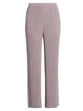Issey Miyake Women's Hatching Plisse Pleats Pants
