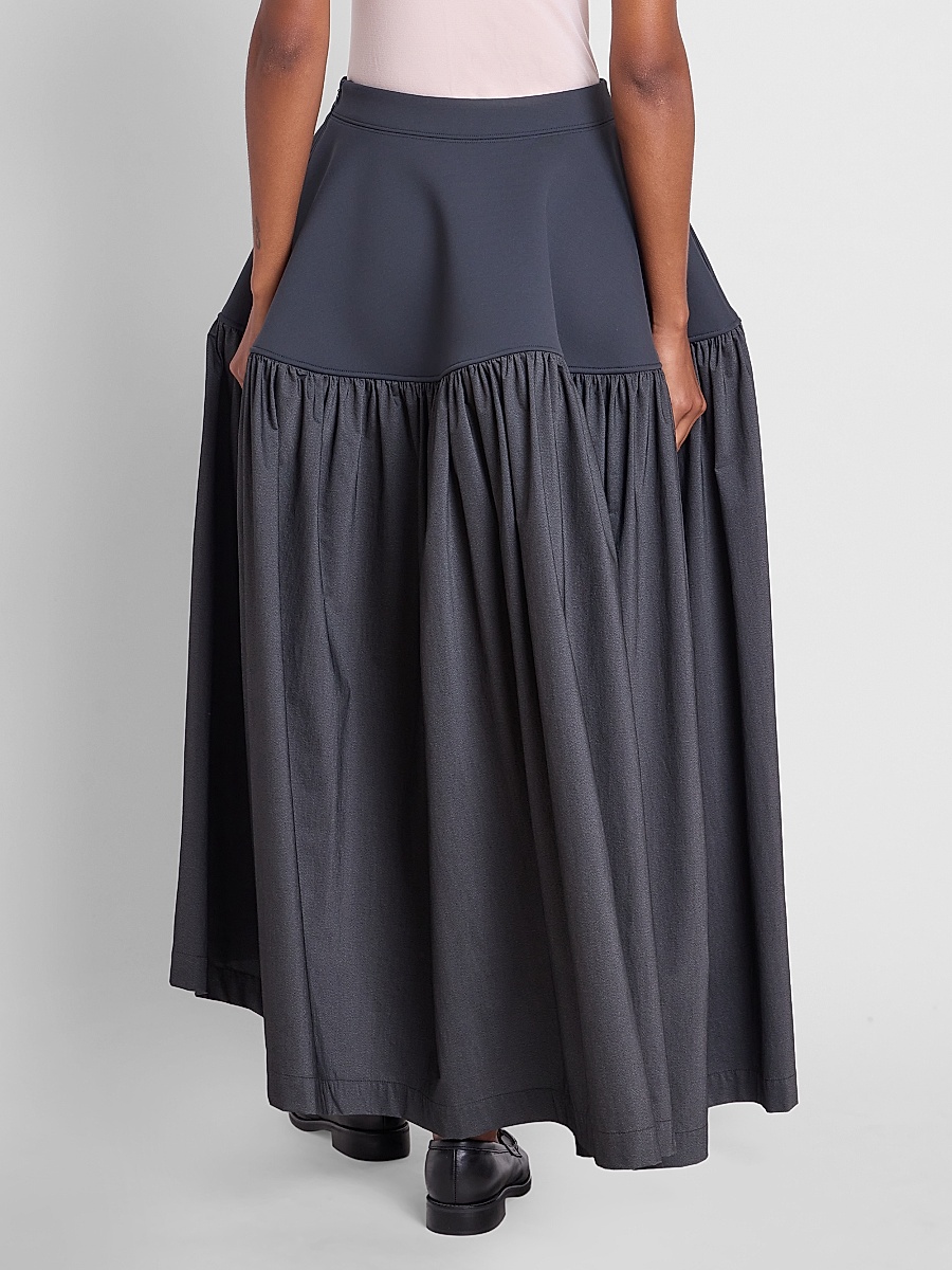 Issey Miyake - Women's Mute Mixed-Media Pleated High-Low Skirt
