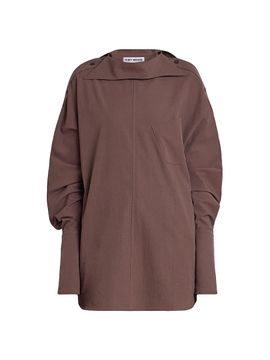 Issey Miyake Women's Odd Cotton Long-Sleeve Shirt