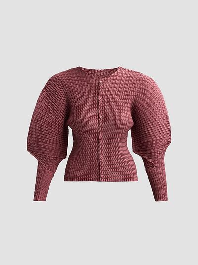 Issey Miyake Women's Sleek Pleats Cardigan