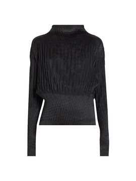 Issey Miyake Women's Suede Like Puff Pleats Top