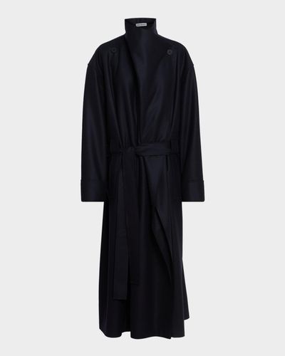 Issey Miyake Wool-Nylon Oversized Long Coat