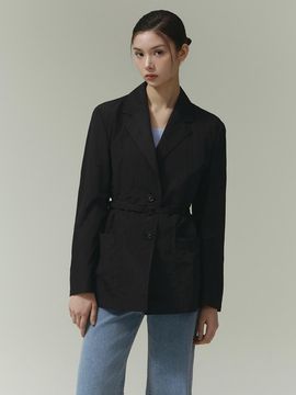 IT MICHAA Belted Nylon Button Front Jacket (ITP4YJK890) (2COLOR)