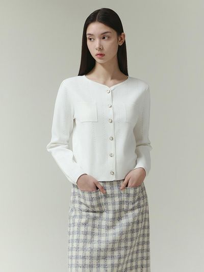 IT MICHAA Button-Up Slim Fit Knit Cardigan (ITP2KCD720)