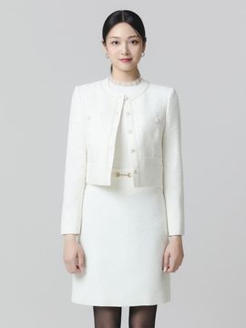 IT MICHAA It MICHAA Contrast Round Tweed Jacket ITOAYJK570 (