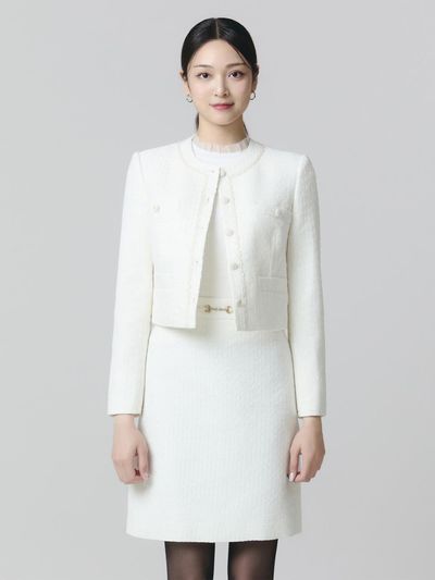 IT MICHAA It MICHAA Contrast Round Tweed Jacket ITOAYJK570 (