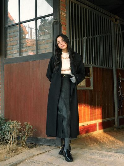 IT MICHAA It MICHAA H-line Eco leather long skirt ITOAZLS820