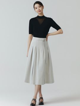 IT MICHAA itMICHAA Belted Pintuck Skirt ITO3YSK760 (2 COLOR)
