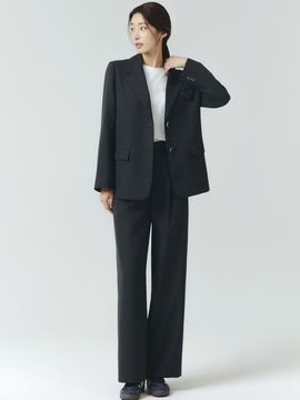 IT MICHAA itMICHAA Embroidered Pocket Two Button Jacket