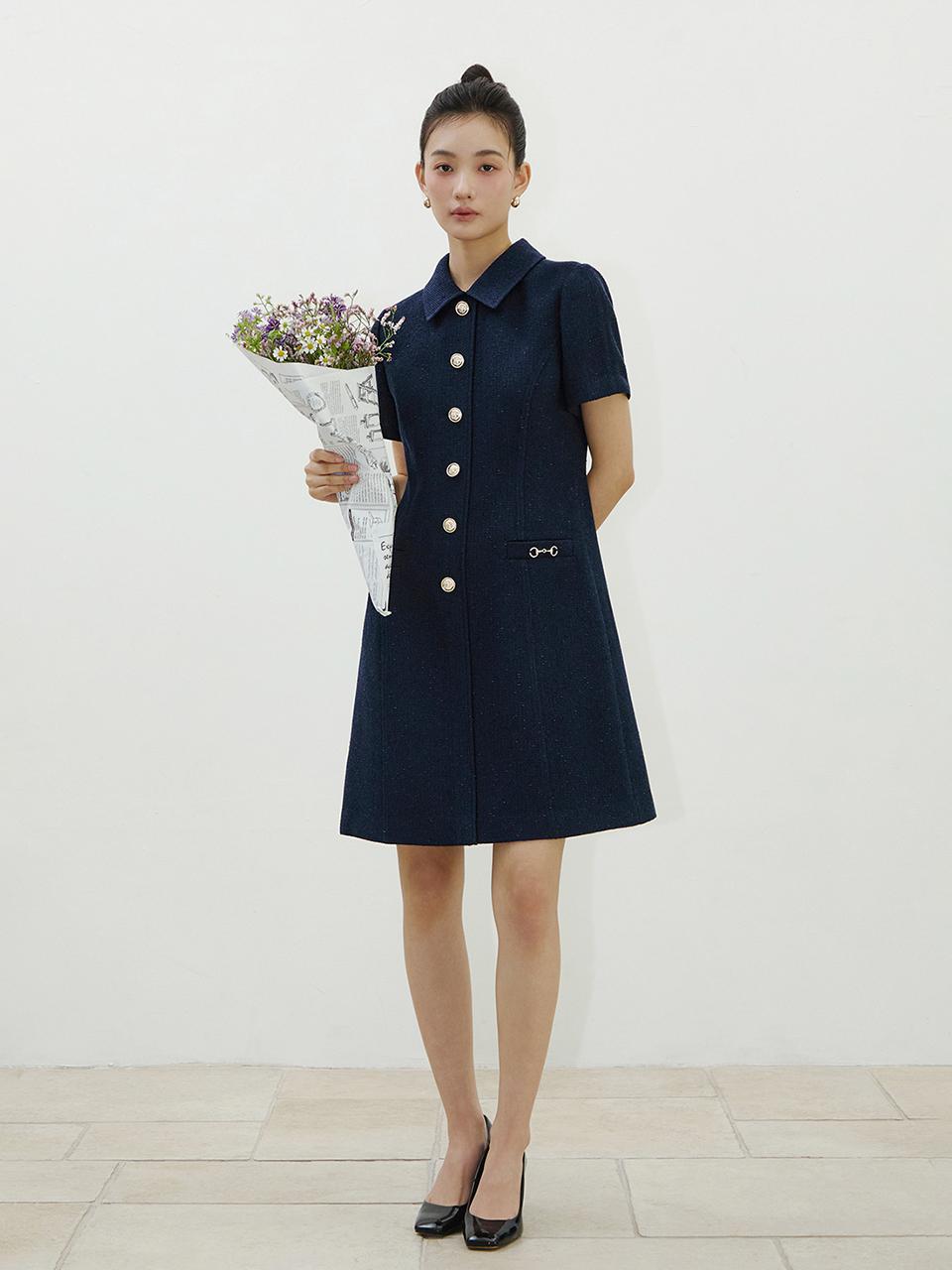 IT MICHAA itMICHAA Spangle TweedMini Dress (ITP3ZOP920) (2 Colors)