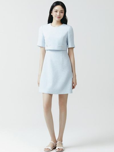 IT MICHAA itMICHAA Two-In-One Tweed Mini dress ITO4YOP900