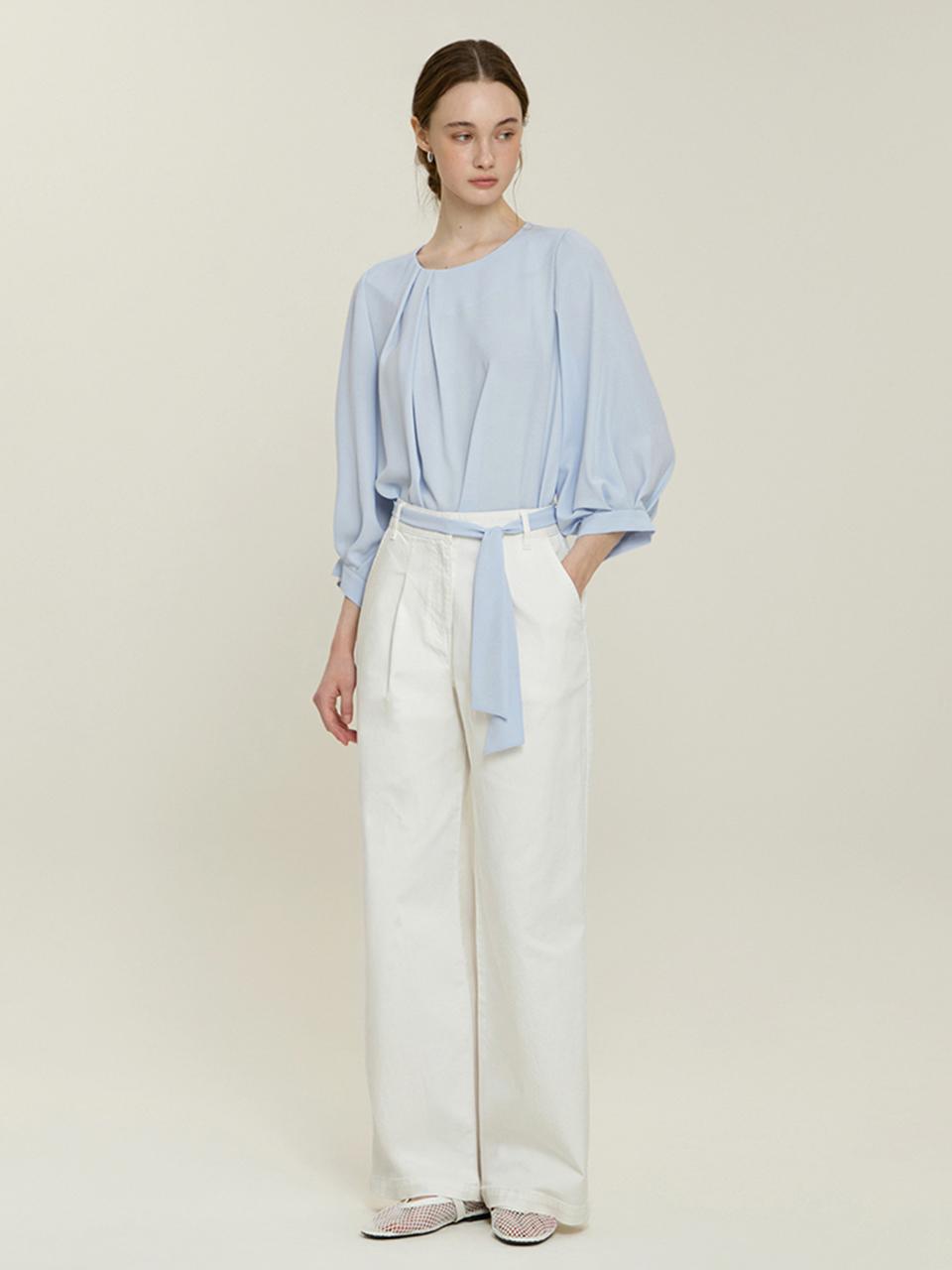 IT MICHAA ITSMYSHA One-Pleat Wide Denim Pants (ITP4DPT850)