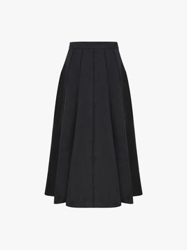 IT MICHAA ITSMYSHA Panel Piping Flare Skirt (ITP4WSK78A) [BLACK]
