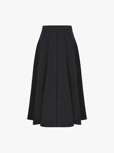 IT MICHAA ITSMYSHA Panel Piping Flare Skirt (ITP4WSK78A) [BLACK]