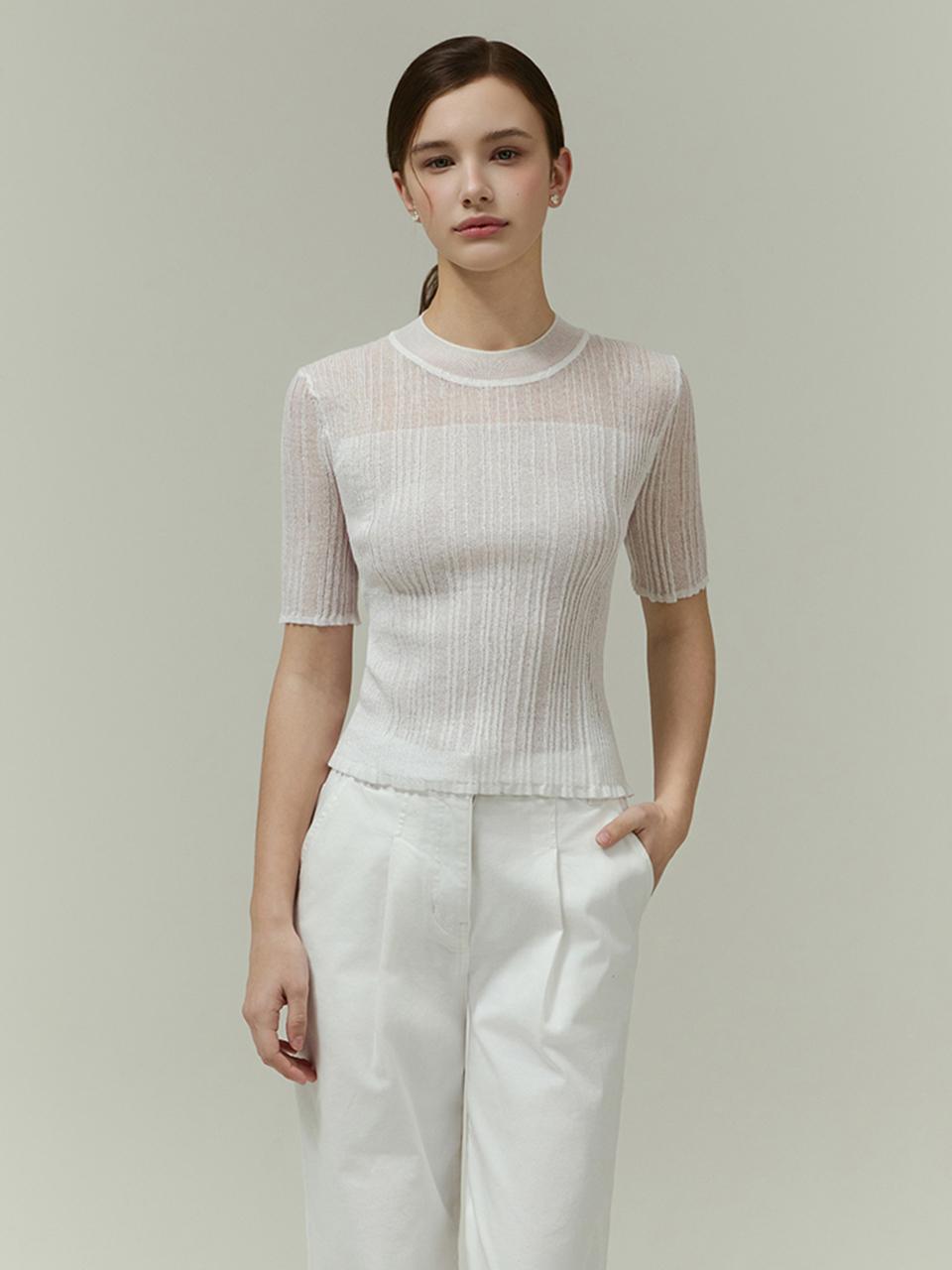 IT MICHAA ITSMYSHA Ribbed Mock Neck Knit Sweater (ITP4KPO850)