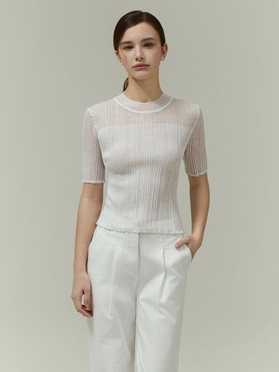 IT MICHAA ITSMYSHA Ribbed Mock Neck Knit Sweater (ITP4KPO850)