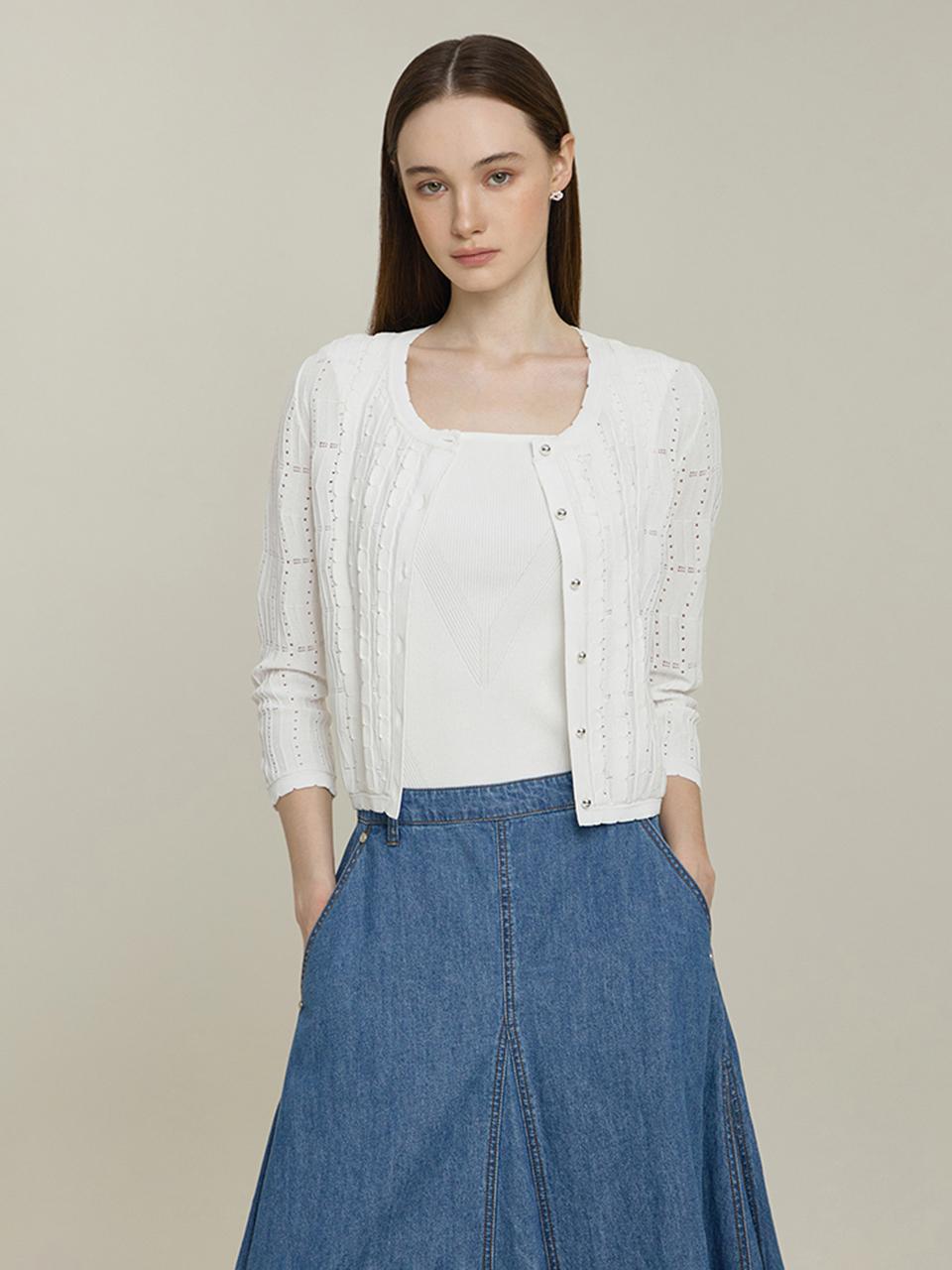 IT MICHAA ITSMYSHA Scallop Button-up Cardigan (ITP4KCD770)