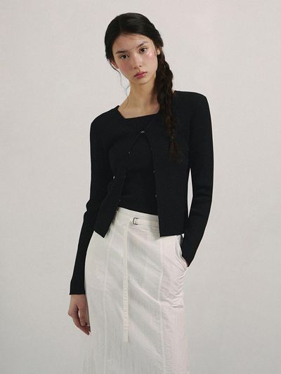 IT MICHAA ITSMYSHA Sleeveless Top Set Cardigan (ITP4ZCD920) [2 COLORS]