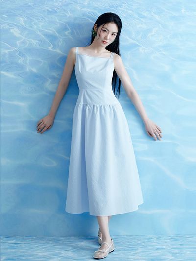 IT MICHAA ITSMYSHA Strap Point Seersucker Dress (ITP6WOP920) [3 COLORS]