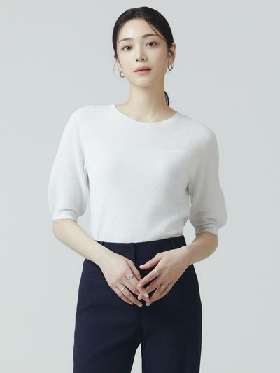 IT MICHAA Metal Knit Rayon Blend Pullover Sweater (ITO4BPO100)