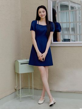 IT MICHAA Open Neck Mini Dress (2 Color)