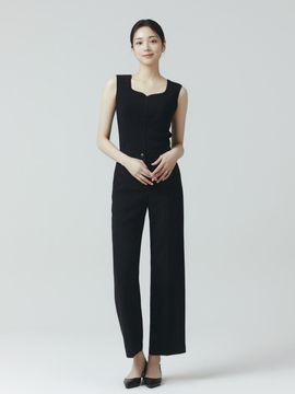 IT MICHAA Pin-tuck Slim Fit Classic Pants [STRONG BLACK] (ITO4BPT540)