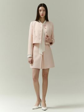 IT MICHAA Pleated Tweed A-line Sophisticated skirt (ITP3WSK220)