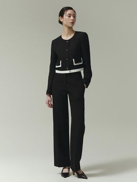 IT MICHAA Straight Fit Setup Trousers [BLACK] (ITP4YPT630)