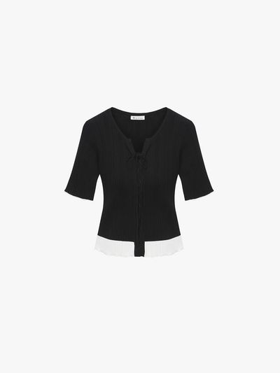 IT MICHAA String Detail Ribbed Slim Fit Sweater (ITO4KPO840)