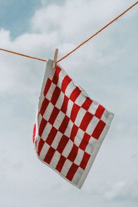 Italic Italic Pietra Washcloth Set in Sky/Tomato at Urban Outfitters