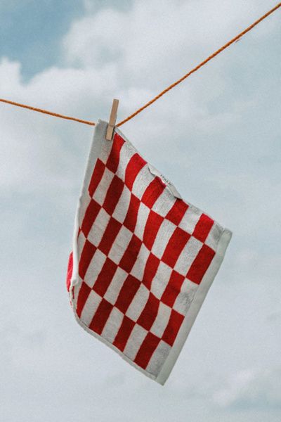 Italic Italic Pietra Washcloth Set in Sky/Tomato at Urban Outfitters