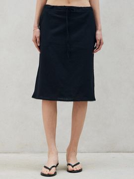 ITOV SEOUL Cotton Lace Midi Skirt BK